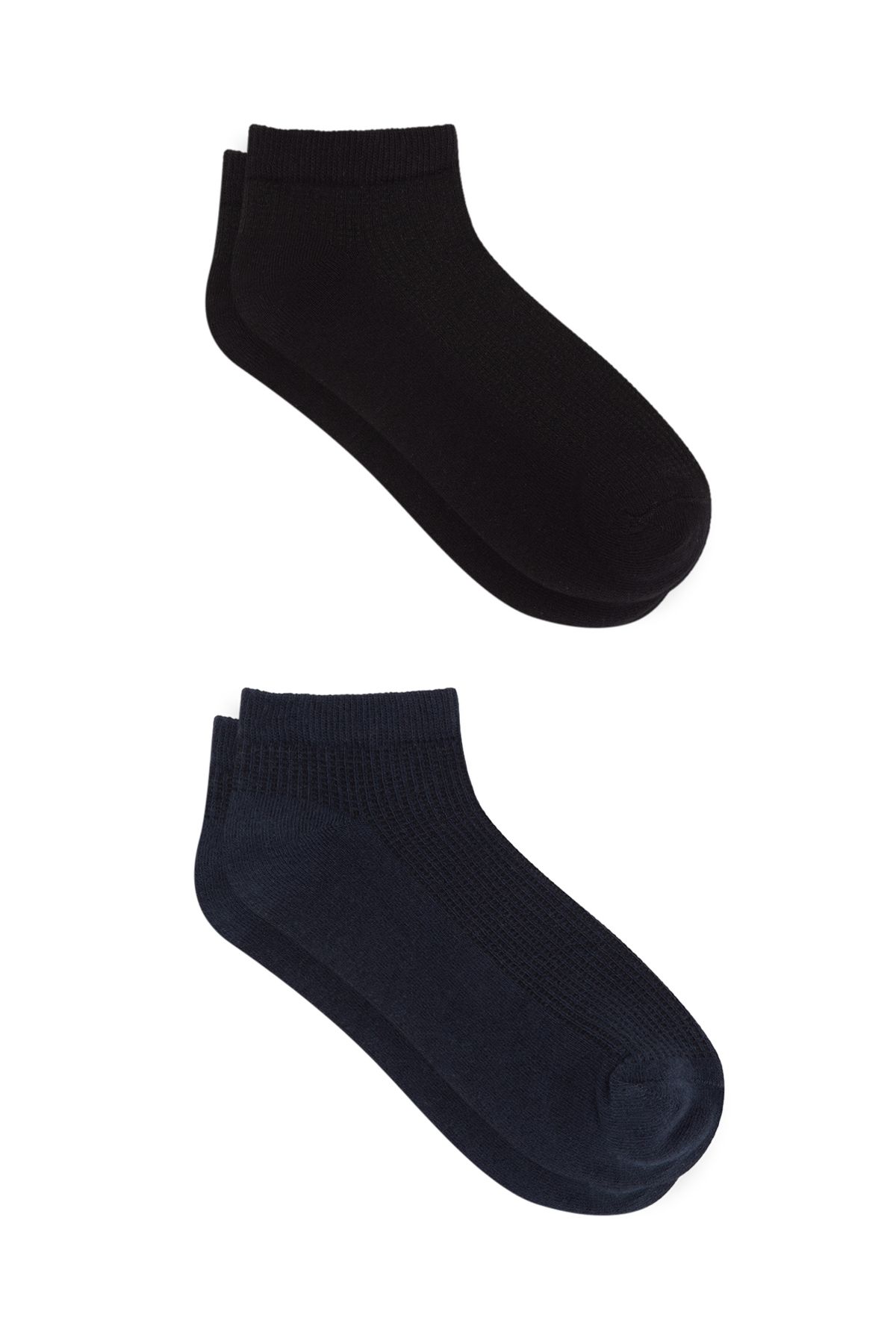 Mavi 2li Siyah Patik Çorap Seti 197123-900