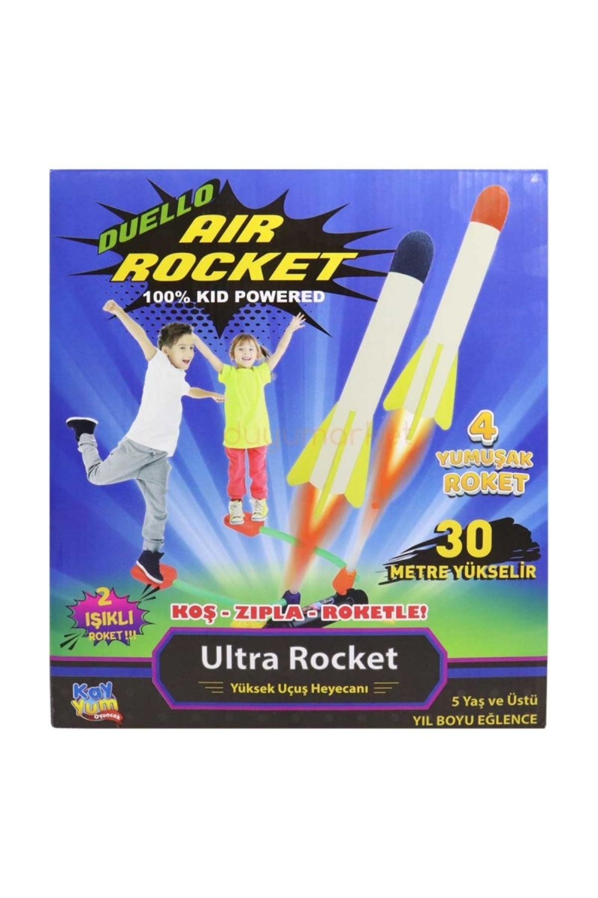 DuyuMarket Air Rocket Duello - Koş Zıpla Roketle - 2 Roket Rampalı