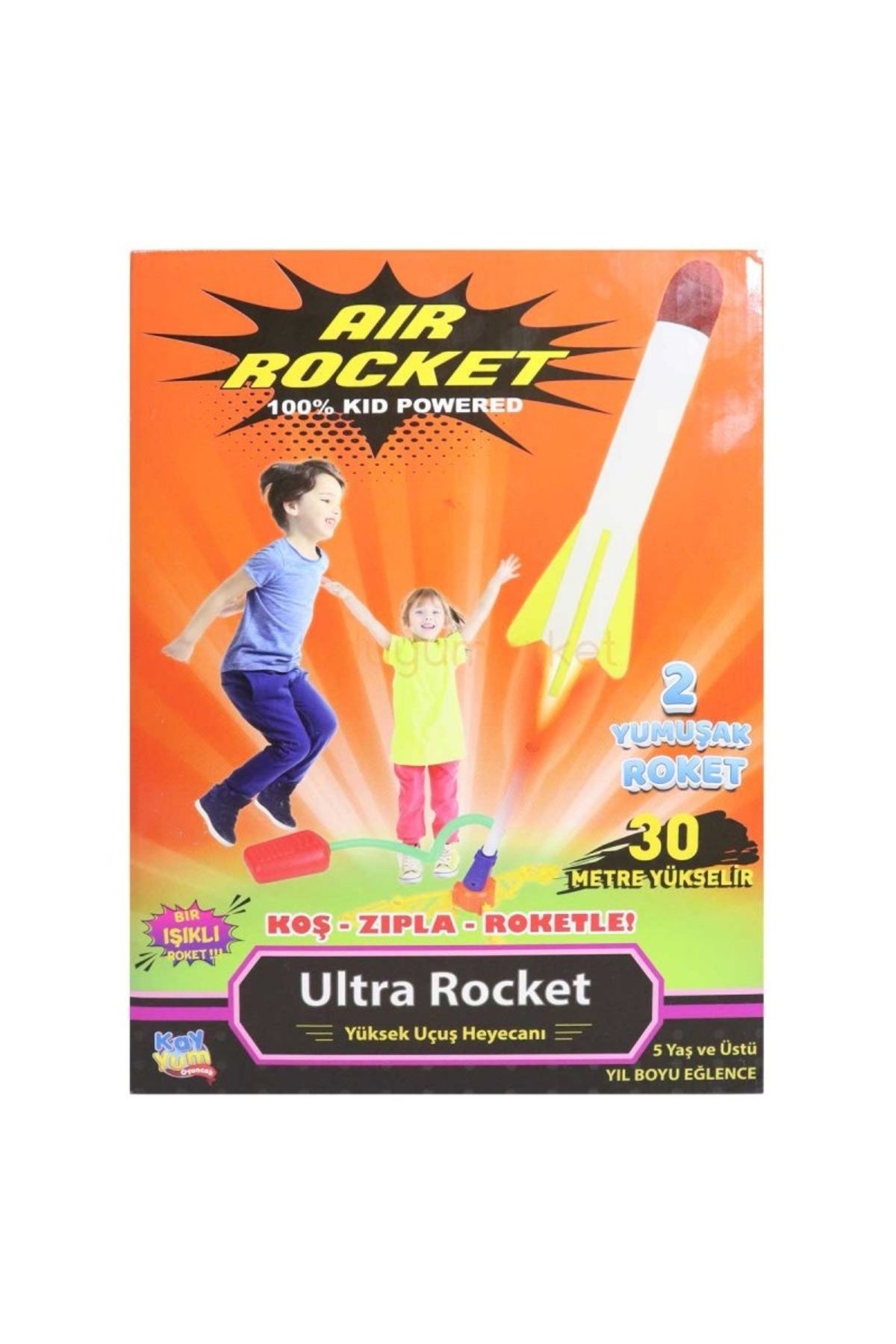 DuyuMarket Air Rocket - Koş Zıpla Roketle - 1 Roket Rampalı