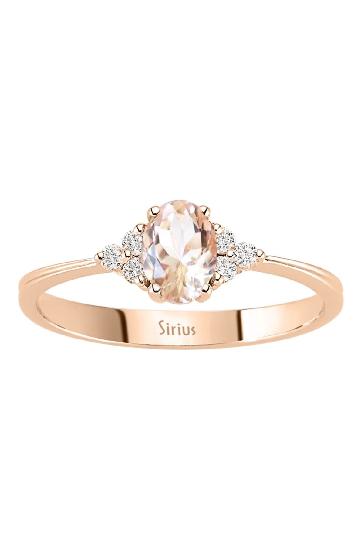 Sirius Pırlanta Pırlanta Ve Oval Morganite Taşlı Saga Yüzük