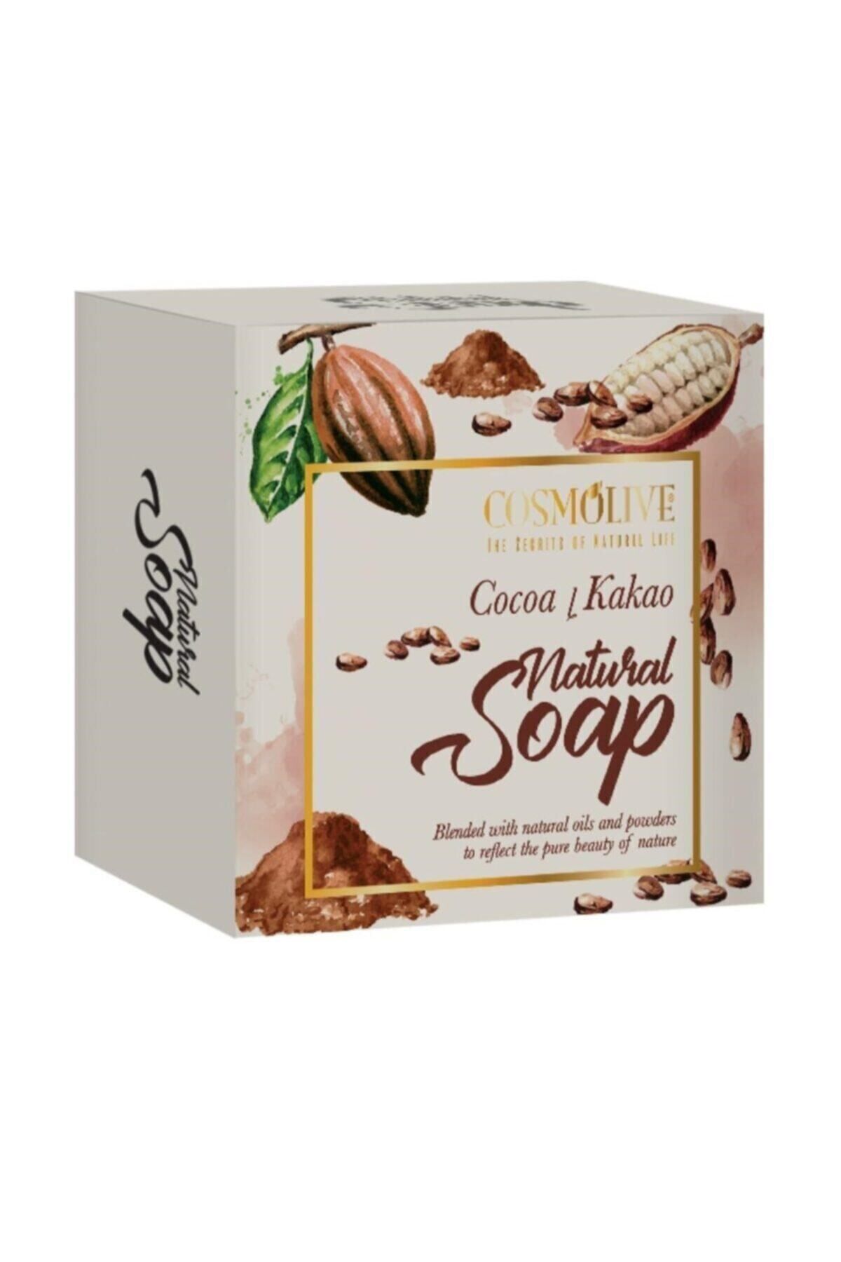 Cosmolive %100 Doğal Kakao Sabunu Yüz Saç Cilt Bakımı Kokulu Sabun 125 gr