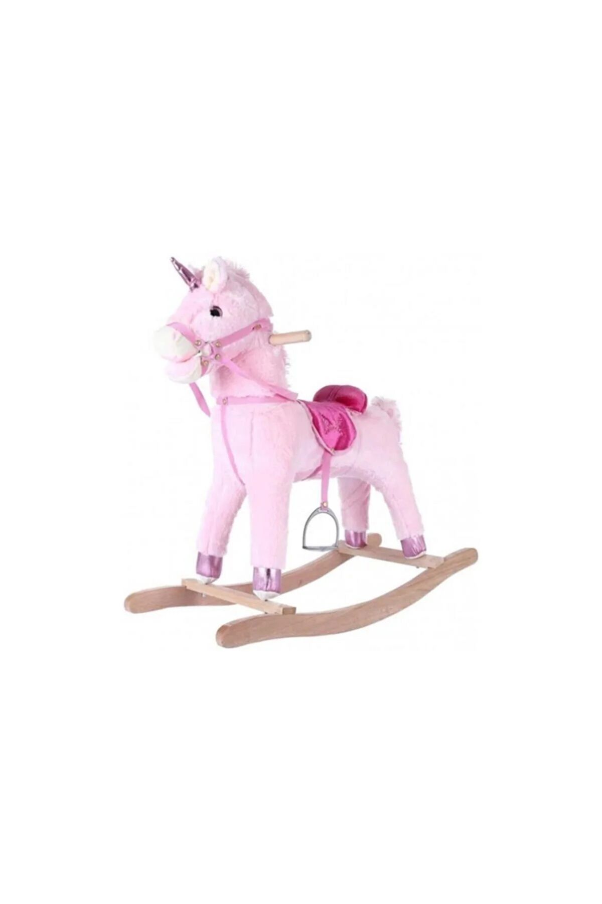 Tower Toys Sallanan Pembe Müzikli At Sevimli Eğlenceli Unicorn At (65 CM)