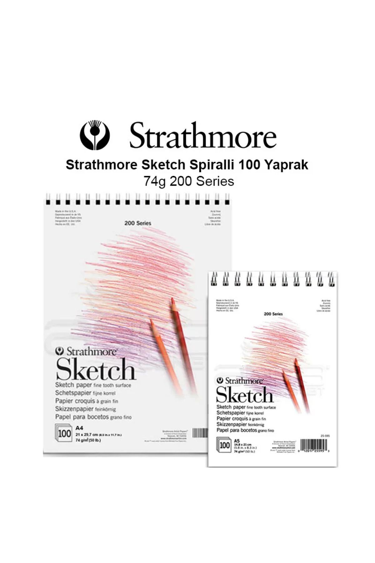 Strathmore Sketch Spiralli 100 Yaprak 74g 200 Series