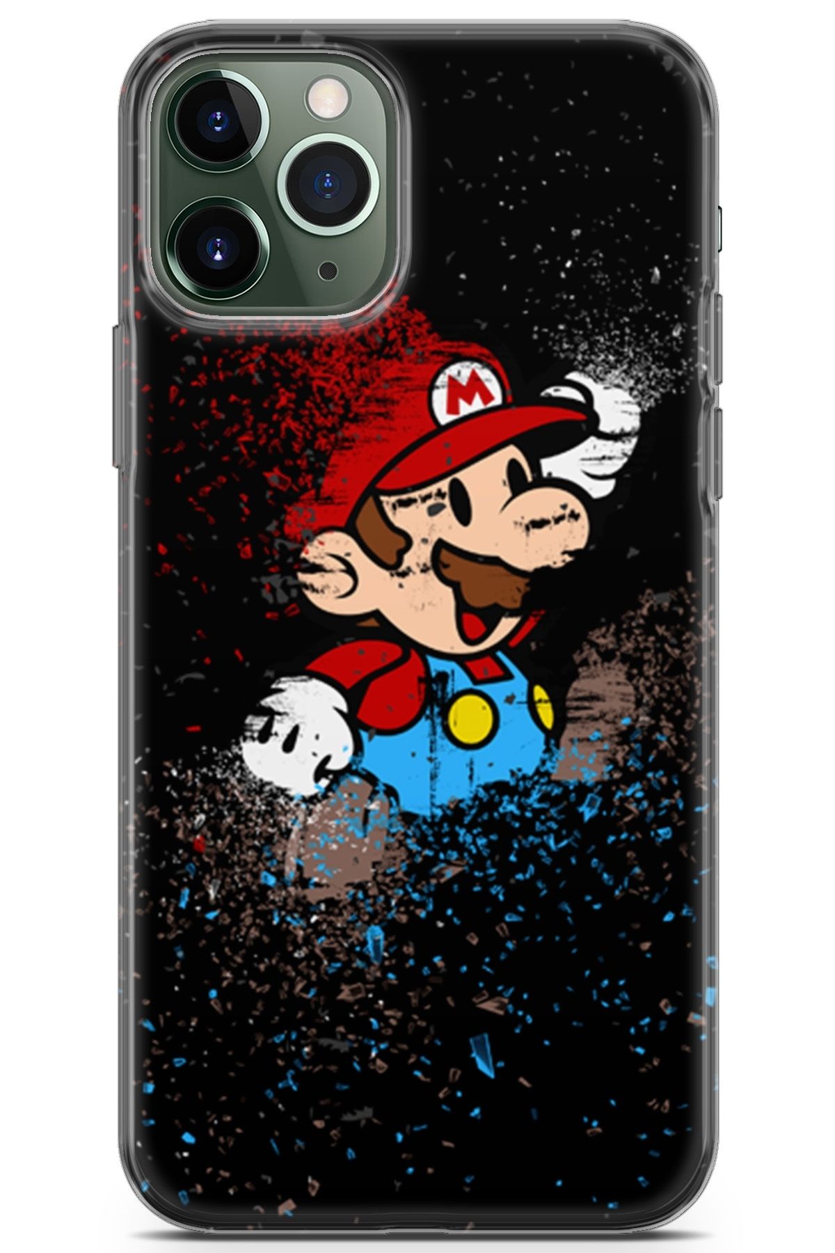 Lopard Apple iPhone 11 Pro Max Uyumlu Kılıf Milano 24 Super Mario Darbe Emici Kılıf Kırmızı