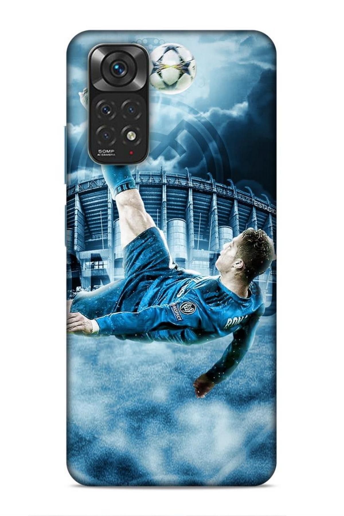 Lopard Xiaomi Redmi Note 11 Buzz Futbolcular 15 Ronaldo Stad Mavi Kalın Silikon