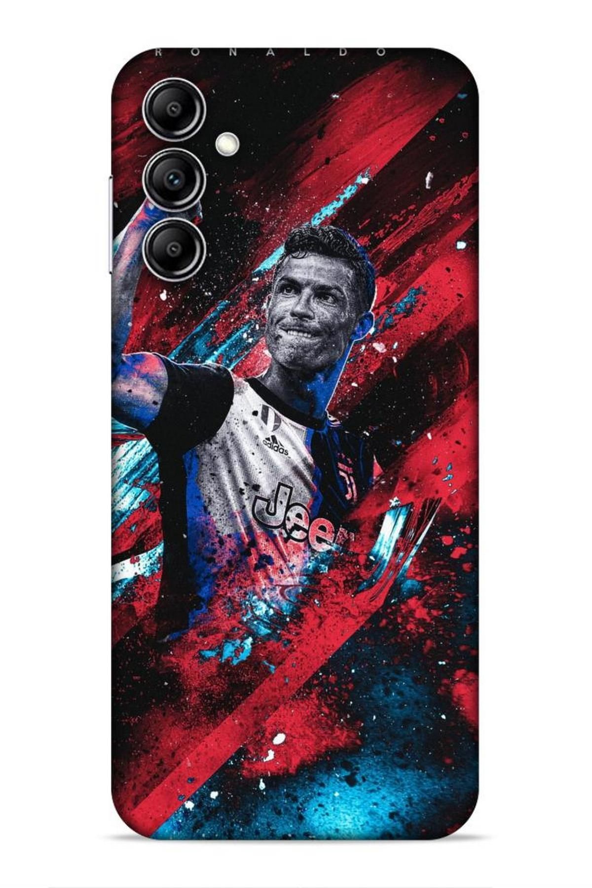Lopard Samsung Galaxy A14 5G Luna Futbolcular 10 Ronaldo Kırmızı Full HD Kılıf
