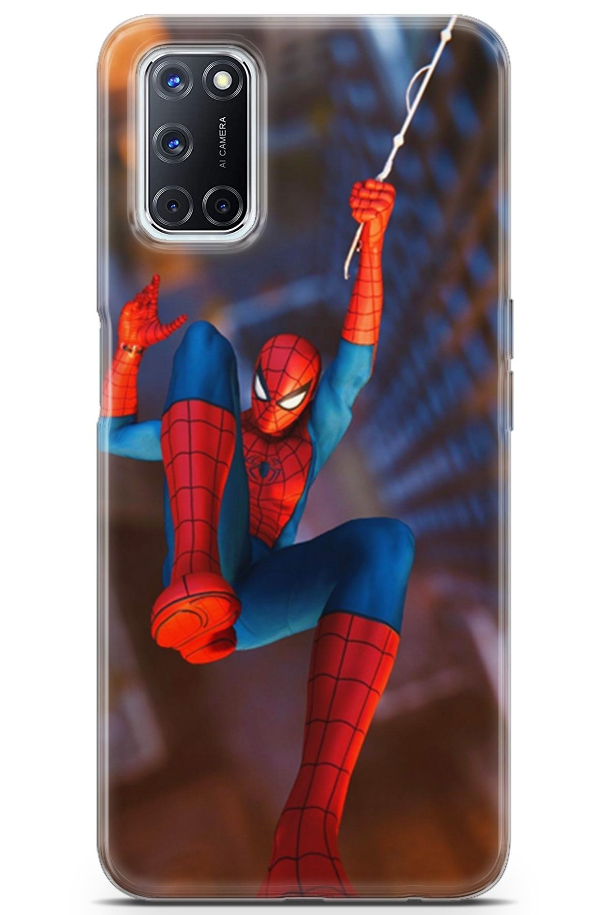 Lopard Oppo A52 Uyumlu Kılıf Opus 20 Spiderman Renkli Kılıf Gradient