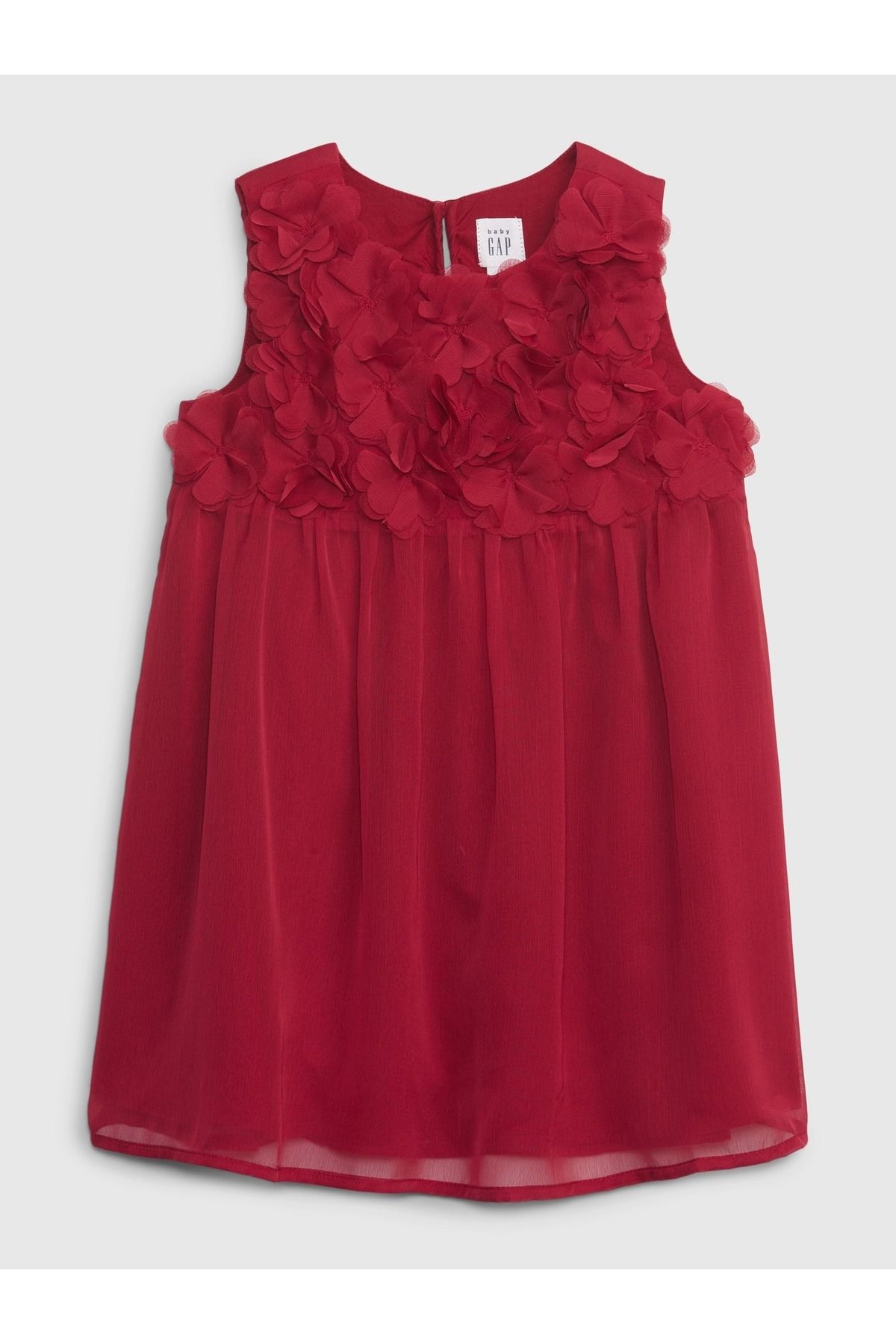 GAP Kız Bebek Kırmızı Çiçek Motifli Elbise