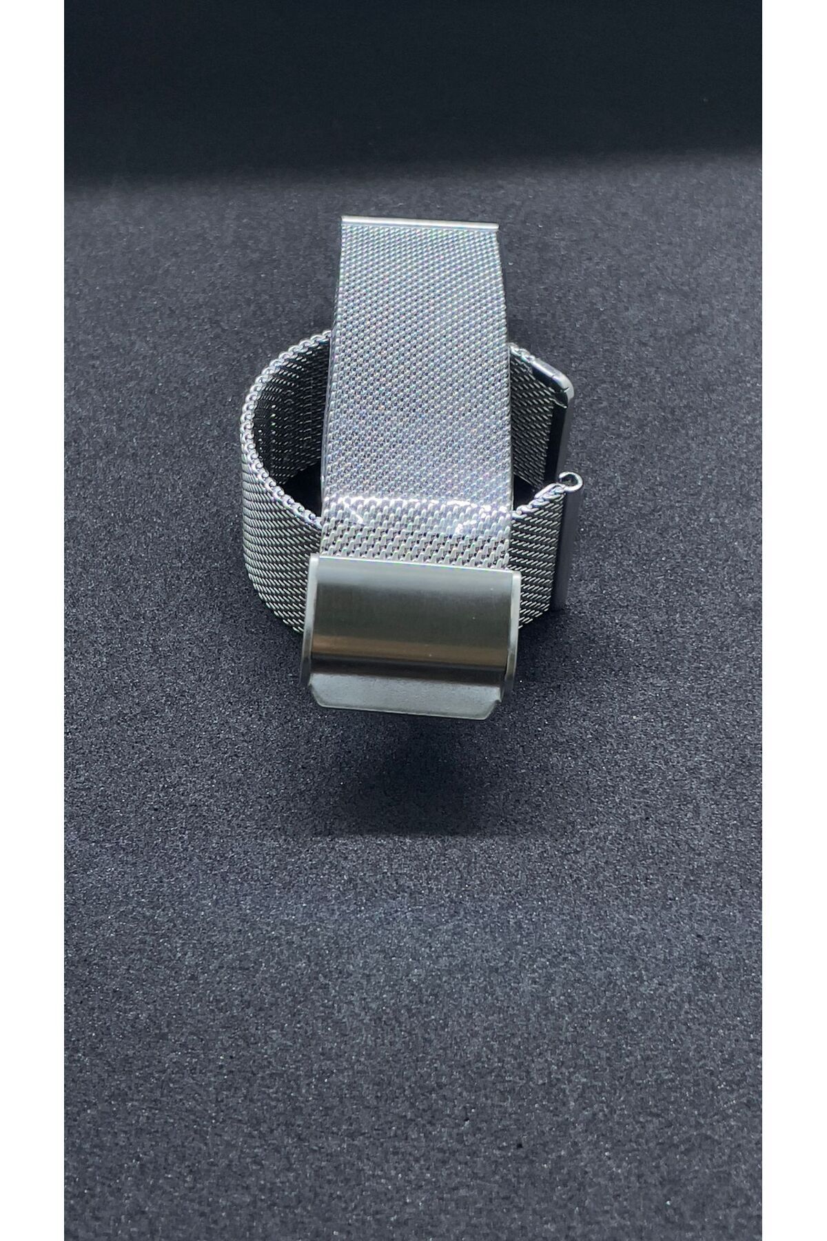 BCNCASE 22mm Gümüş Renk Kalın Hasır Metal Saat Kordonu Kayışı