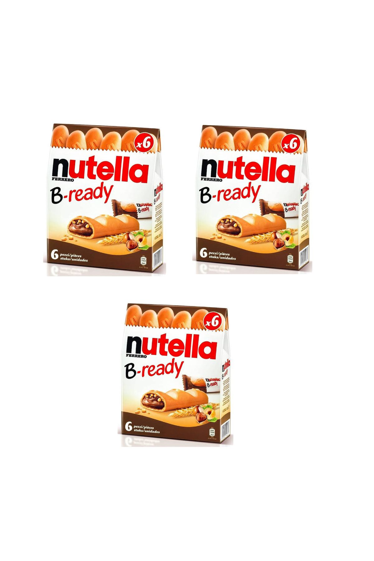 Nutella B-Ready 132 Gr. (3 Paket)