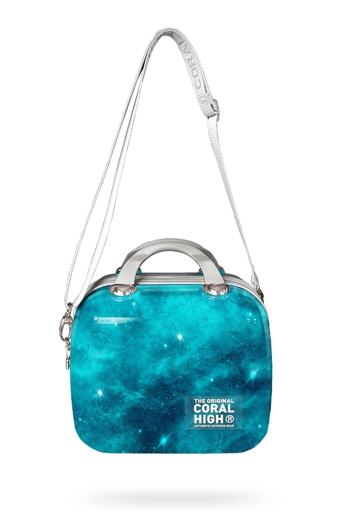 Coral High Renkli Desenli Omuz Askılı PC Makyaj Çantası 16834