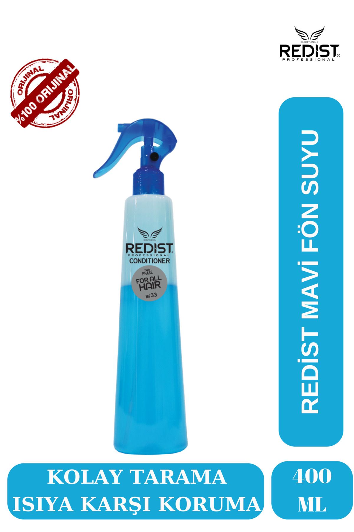 Redist 2 Fazlı Fön Suyu Saç Kondisyoneri Mavi Su 400 Ml