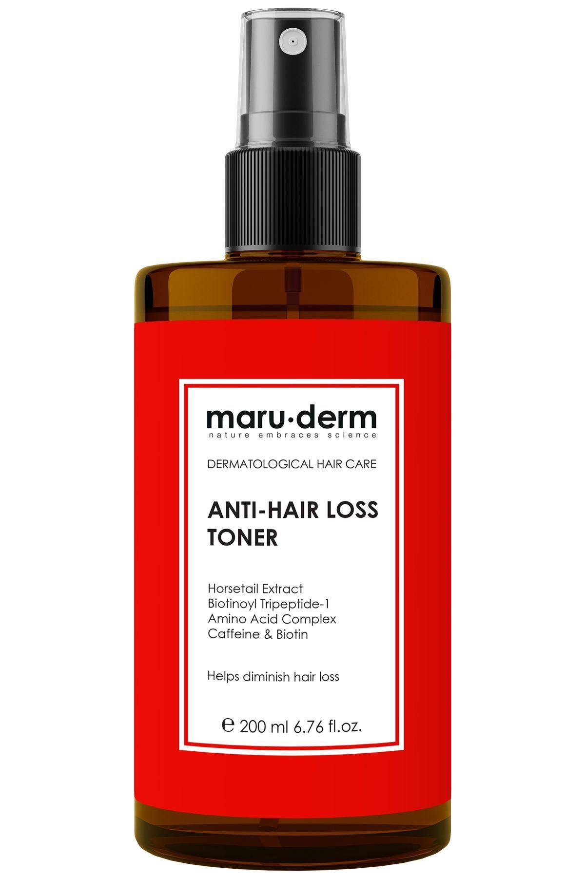 Maru.Derm Saç Tonik | Biotin & Kafein Dökülme Karşıtı Saç Toniği Sağlıklı Uzamaya Yardımcı 200 ML | Vegan