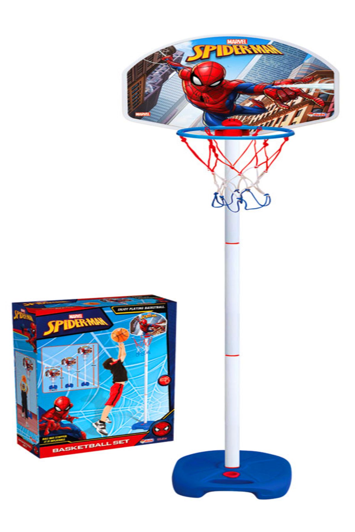 AVDA Spiderman Büyük Ayaklı Basketbol potası Seti - Ayarlanabilir 3 Farklı Boy