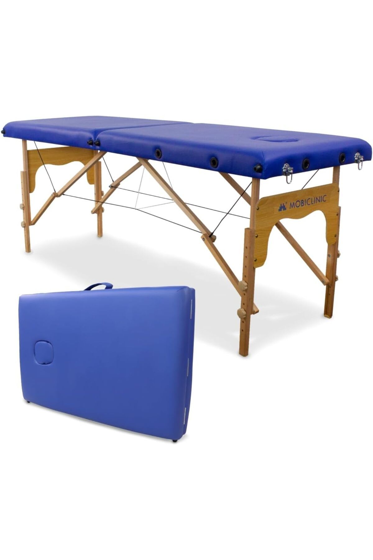 Mobiclinic Masaj yatağı, katlanabilir CM-01 Basic, 180 x 60 cm, ahşap ve suni deri, 2 parça, mobil masaj yatağı