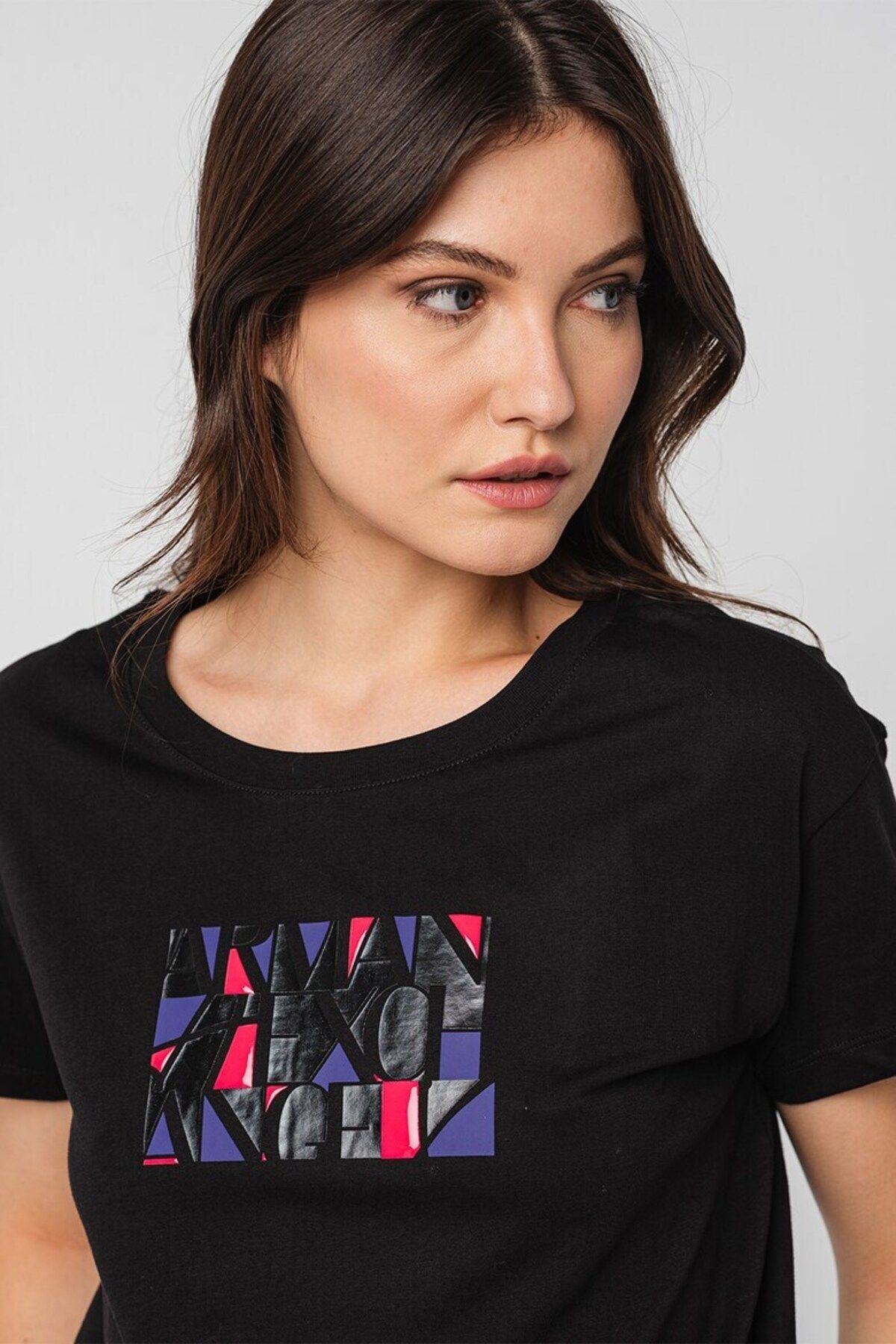 Armani Exchange Kadın Siyah T-Shirt