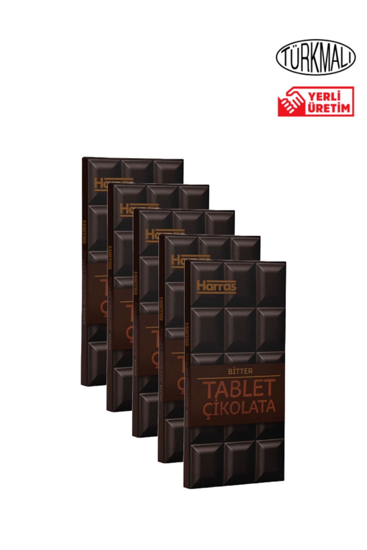 Harras Bitter Tablet Çikolata 80gr x 5 Paket
