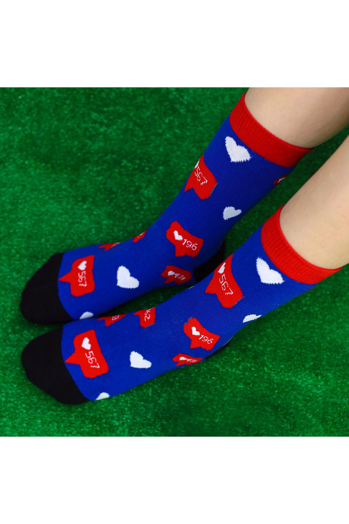 Colorcool Eğlenceli Renkli Like - Beğeni Kadın Çok Renkli Soket Çorap
