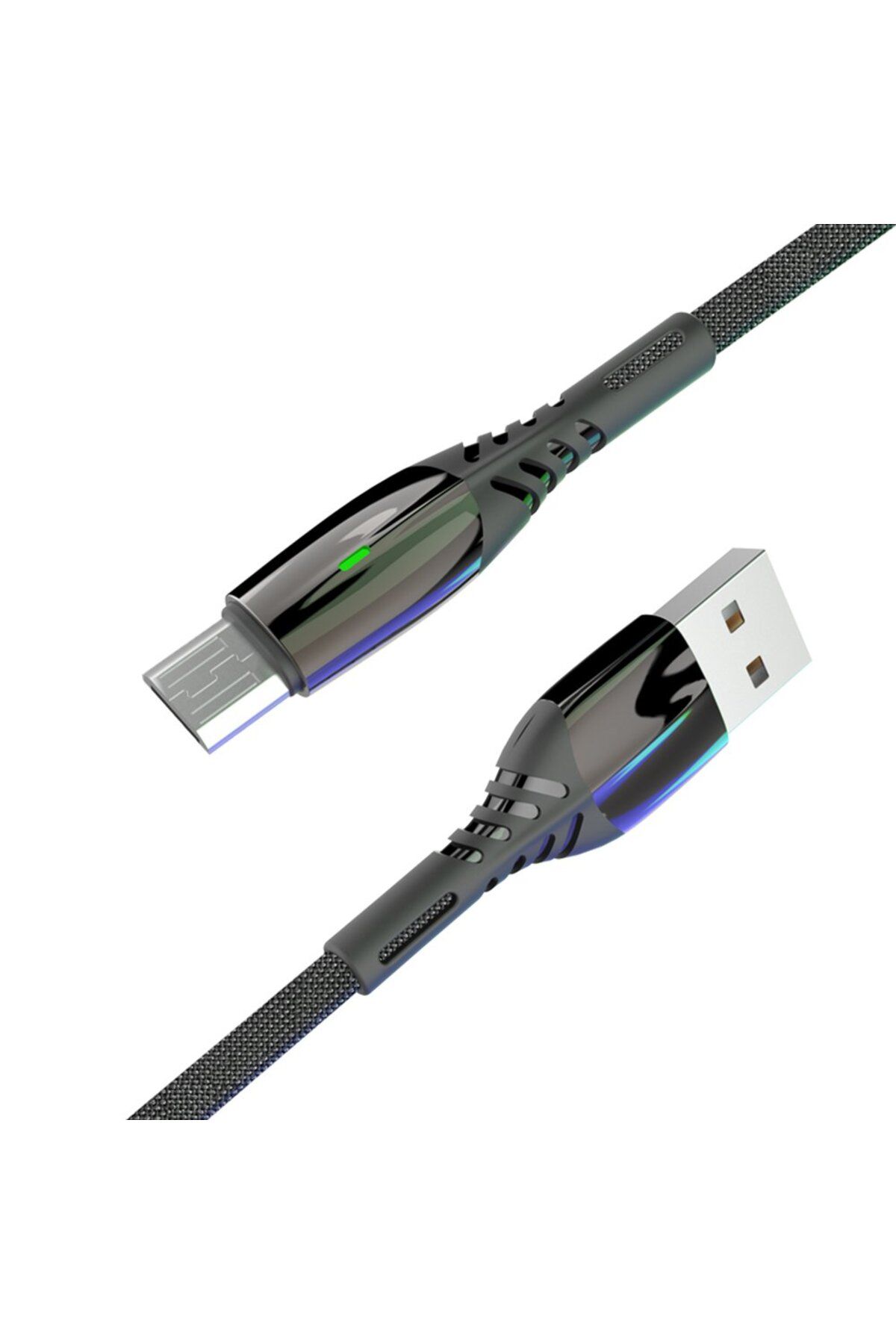 ÇERÇİCİ MOBİL S91 Ledli Micro Usb Kablo 1m 2.4a - Siyah