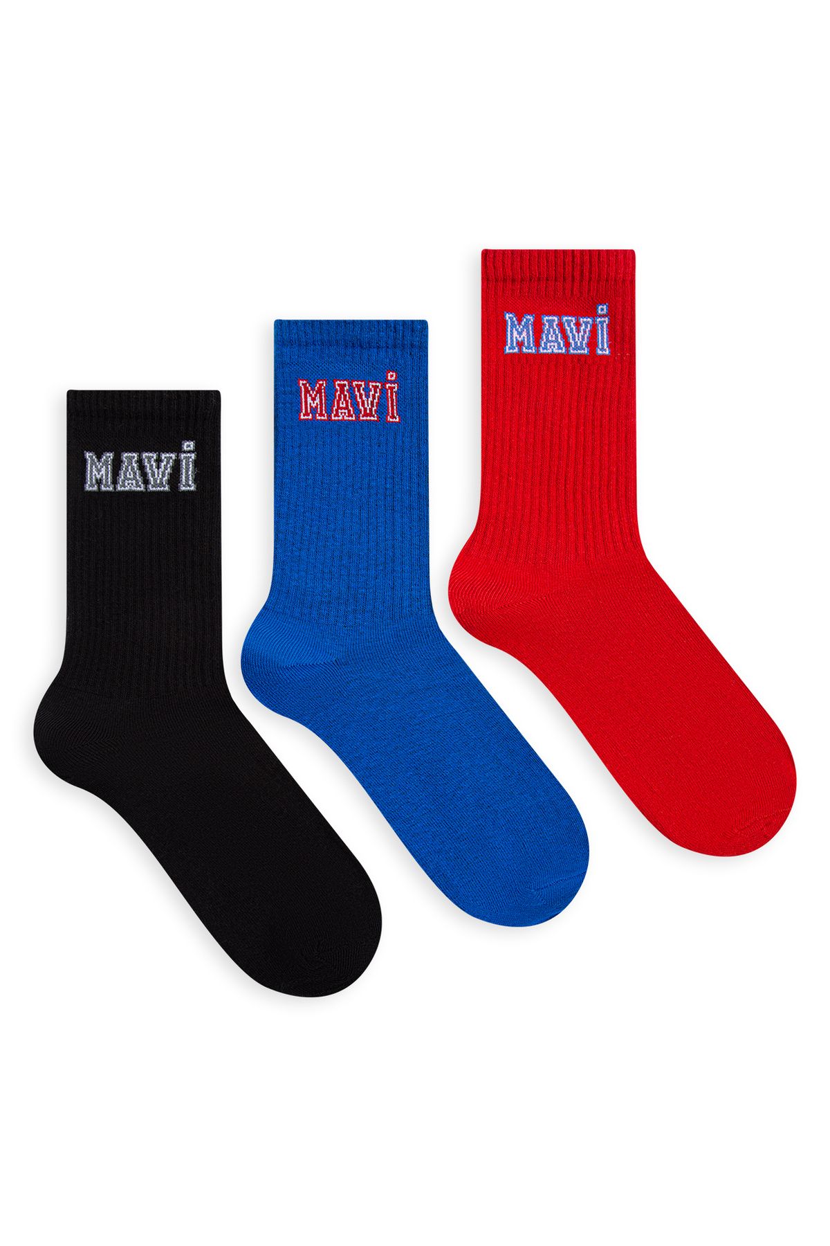 Mavi Logo Baskılı 3lü Soket Çorap Seti 0911229-900