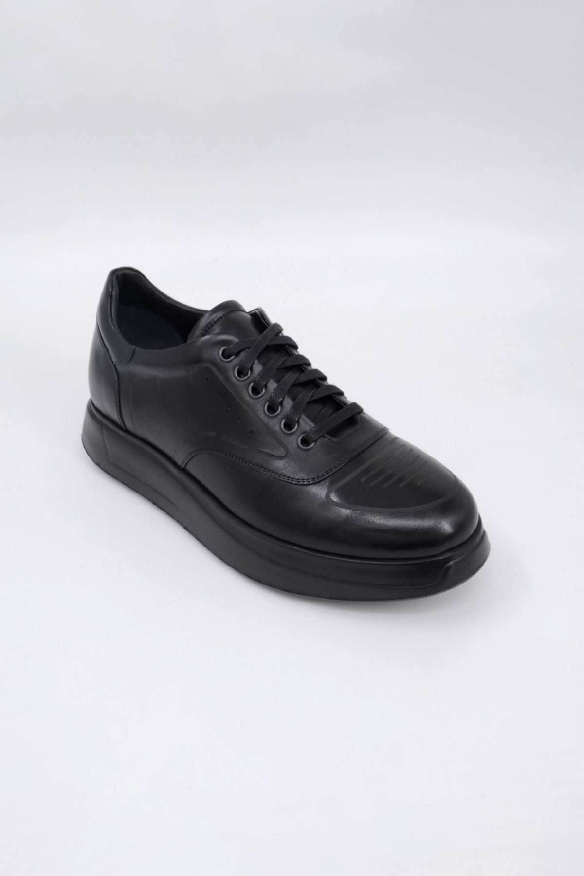Trust Shoes Bağcıklı Siyah Erkek Spor Ayakkabı