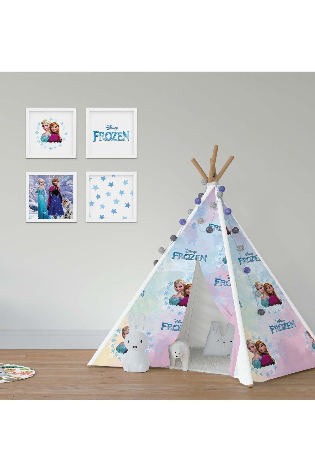 CİCİ ODAM Çocuk Bebek Odası Oyun Çadırı Frozen Elsa ve Anna