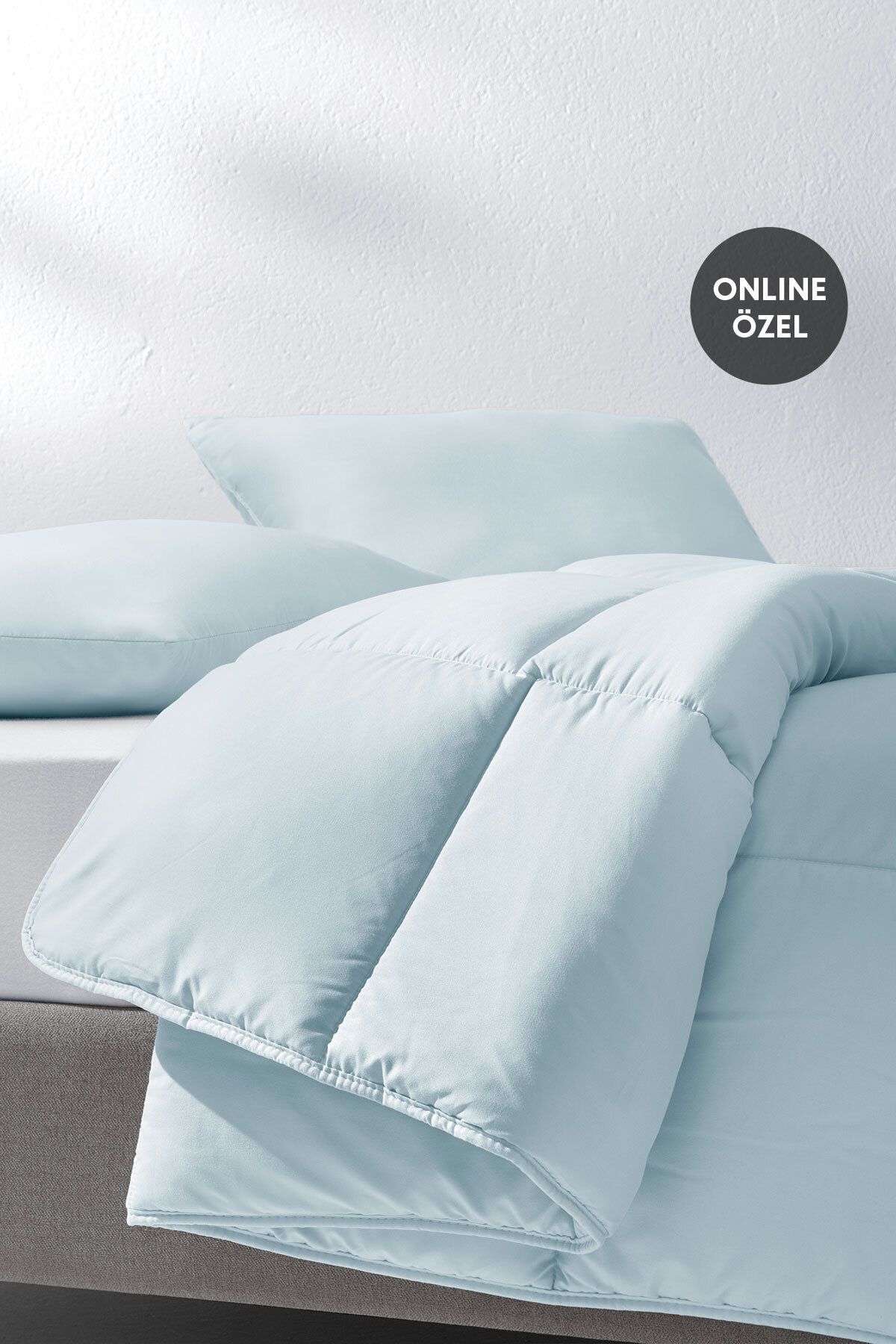 Yataş Macaron Tek Kişilik Yorgan- Yastık Set - Mavi