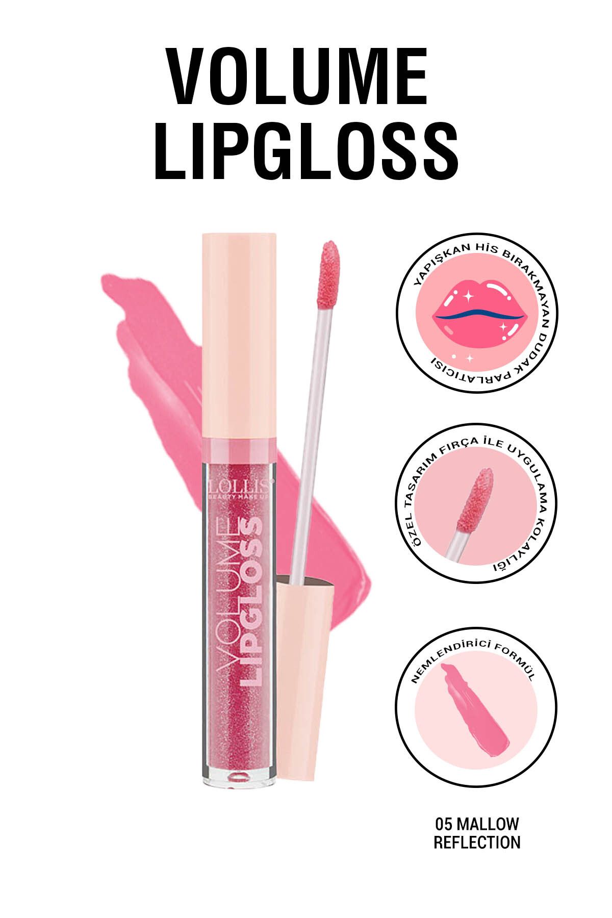 Lollis Volume Lipgloss 05 Mallow Reflection / Dudak Parlatıcı 05 Mallow Reflection