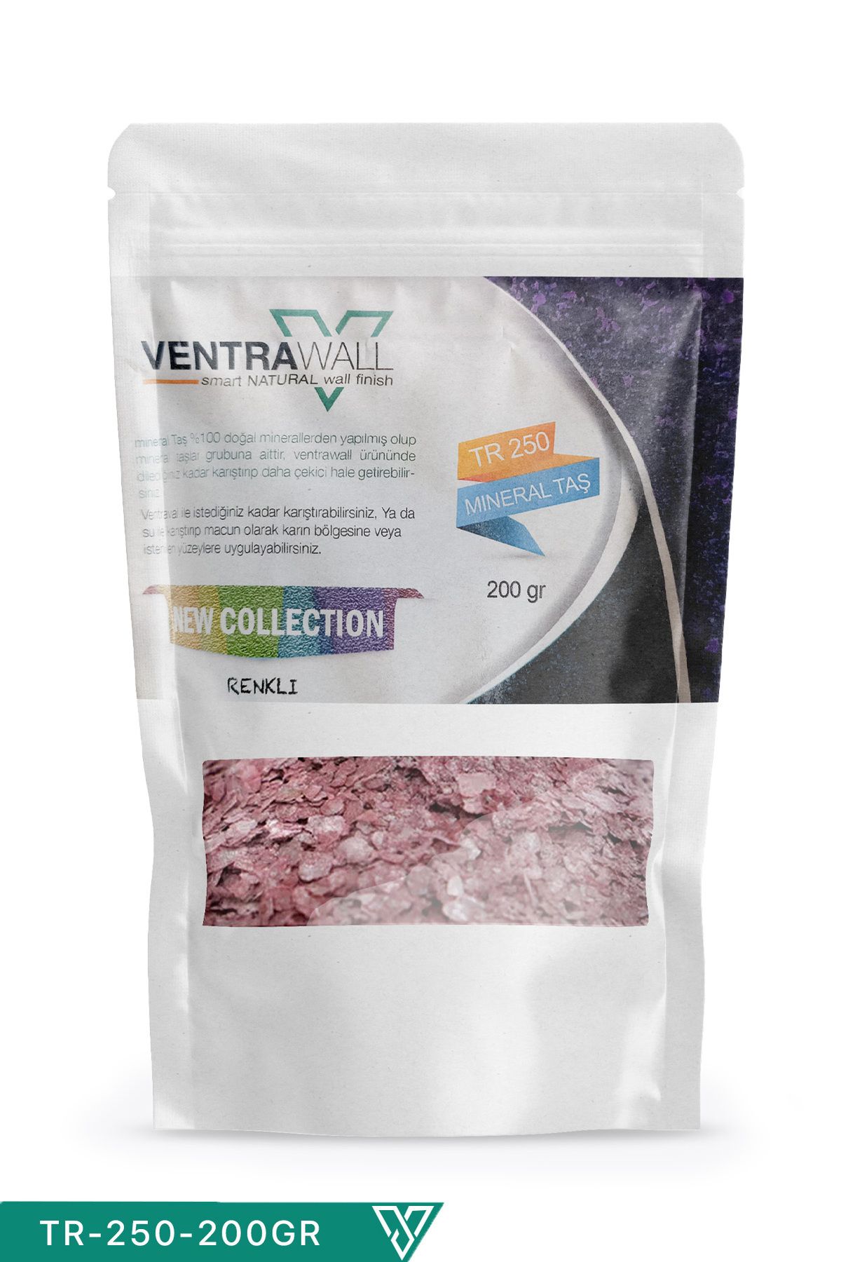 Ventrawall Duvar Boyası - Mineral Taş - Gül Kurusu Rengi Sim - Tr-250-200gr