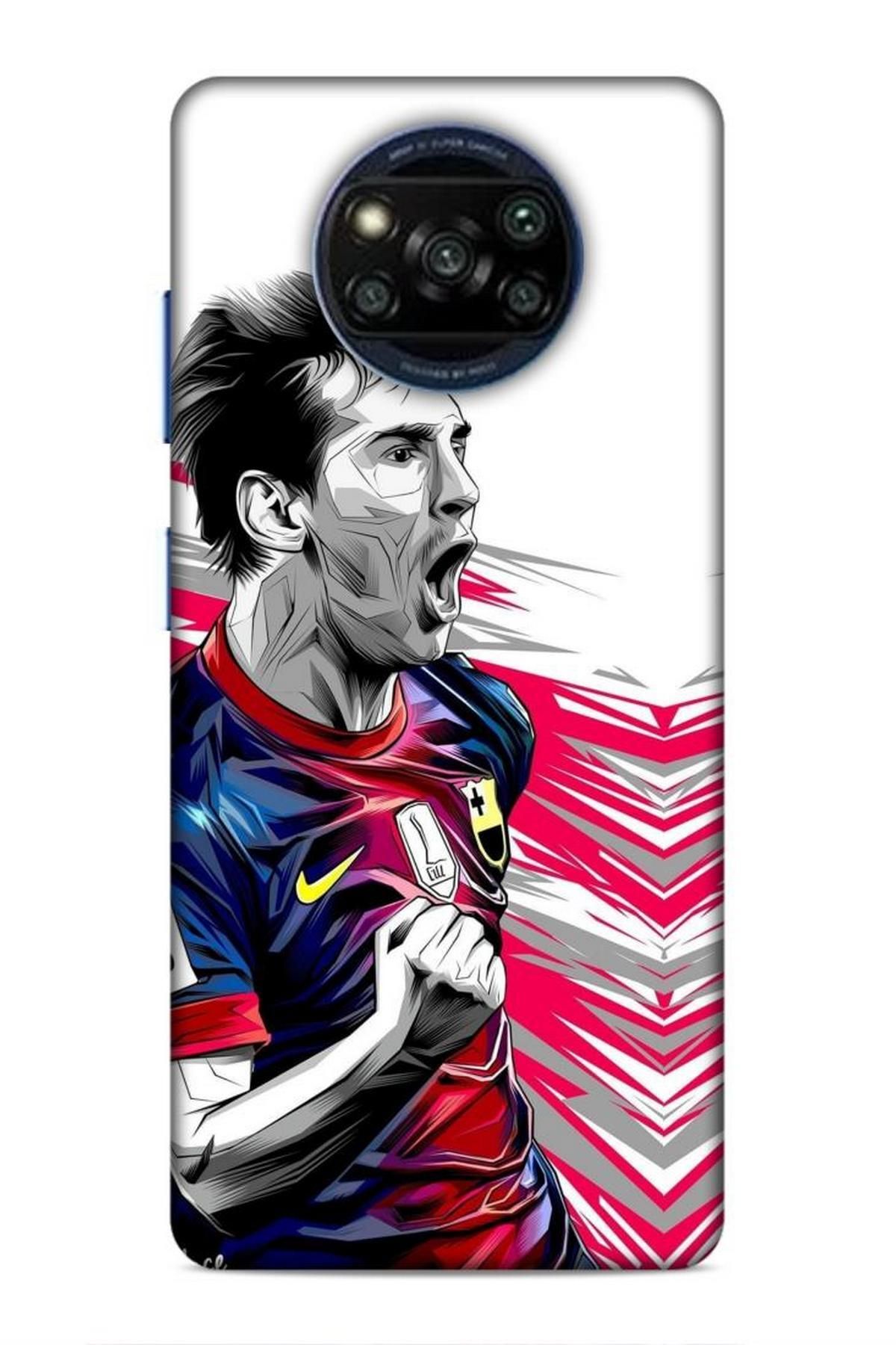Lopard Xiaomi Poco X3 Pro Enjoy Futbolcular 19 Lionel Messi Lacivert Tam Koruma Kılıf