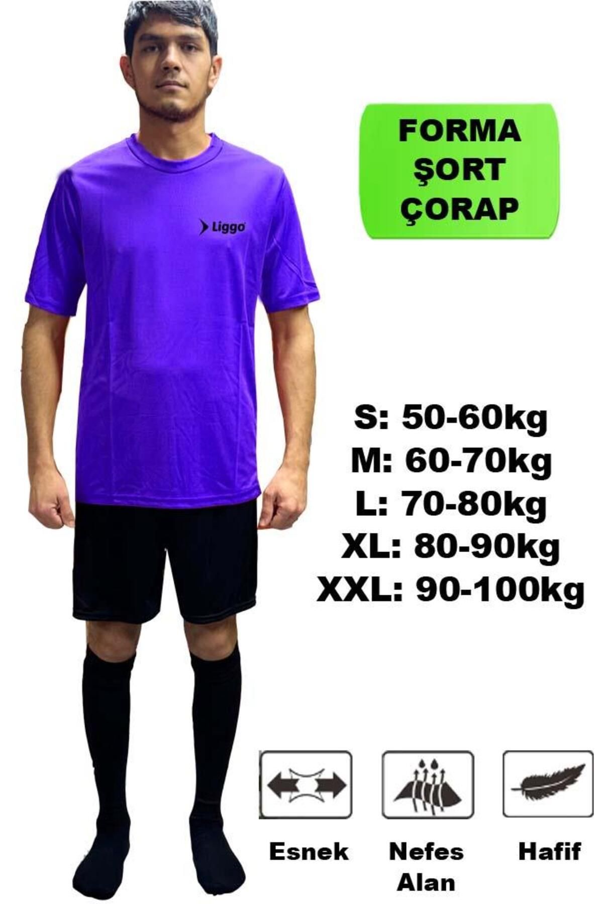 Liggo Halısaha Futbol Forması Forma Şort Çorap Seti Antrenman Forması