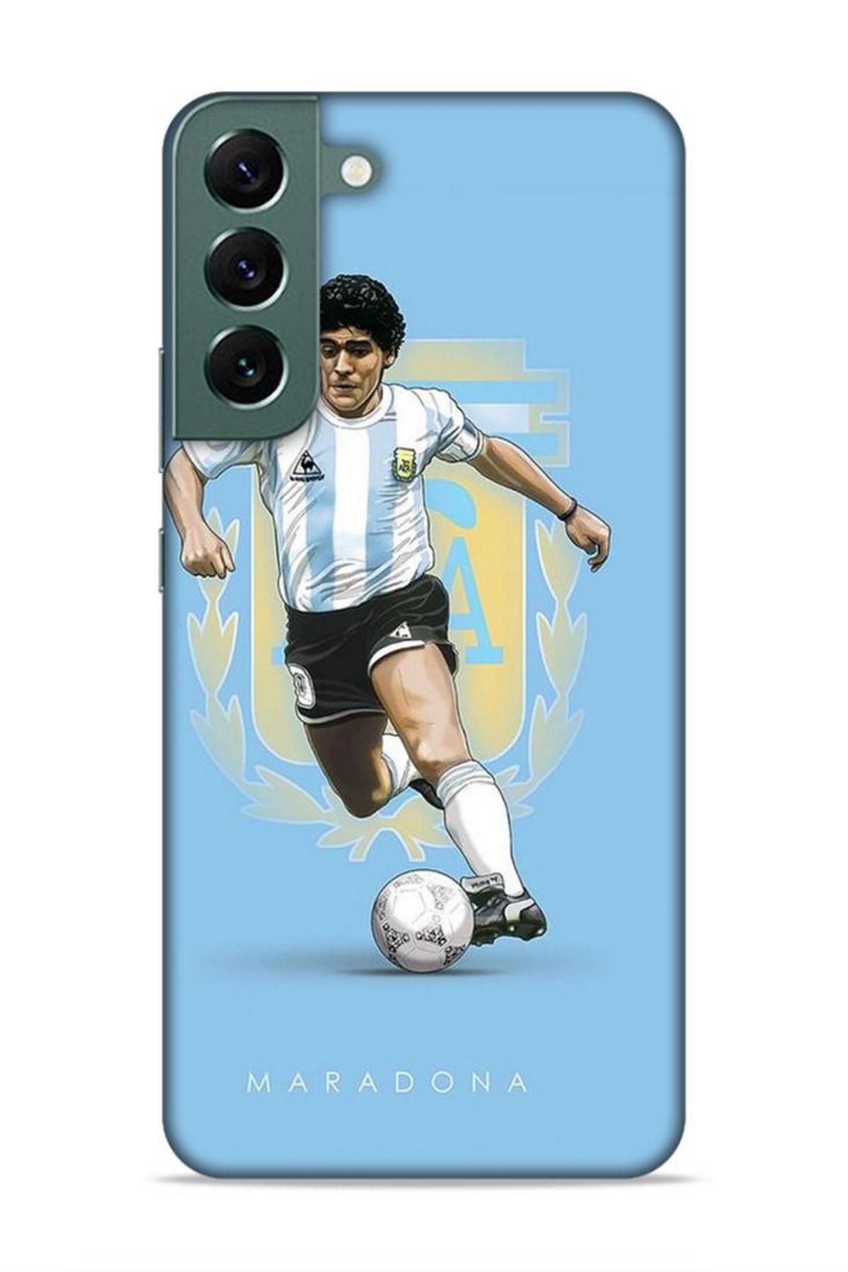 Lopard Samsung Galaxy S22 Plus Enjoy Futbolcular 18 Maradona Arjantin Parlak Kılıf