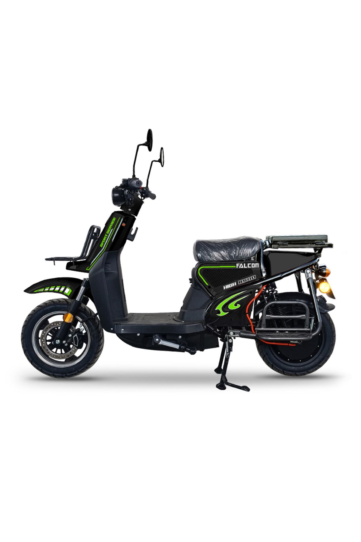 Falcon Sport Service 6 Akülü Elektrikli Motosiklet - Siyah
