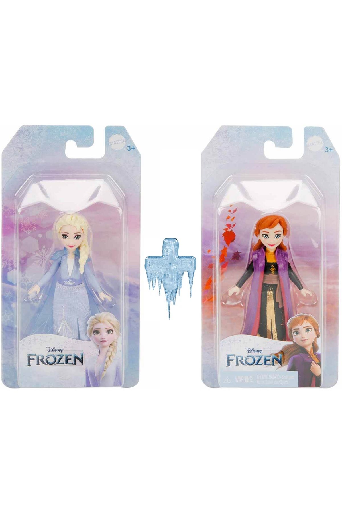 Frozen Elsa ve Anna 2'li Mini Figür Seti Hasbro Disney Frozen Karlar Ülkesi Kraliçesi Oyuncak Bebek Set 9cm