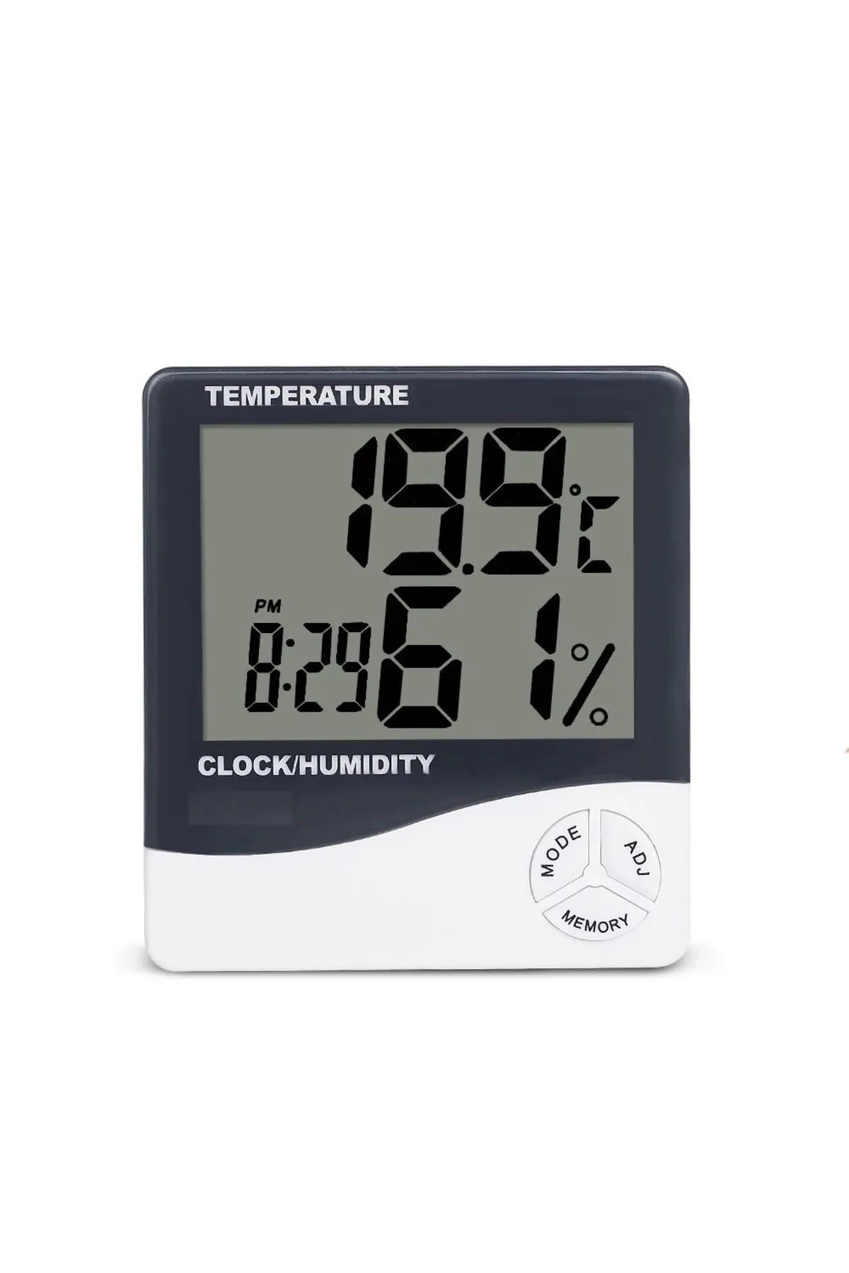 Temiz Pazar Dijital Termometre Sıcaklık Ve Nem Ölçer Masa Saati Alarm