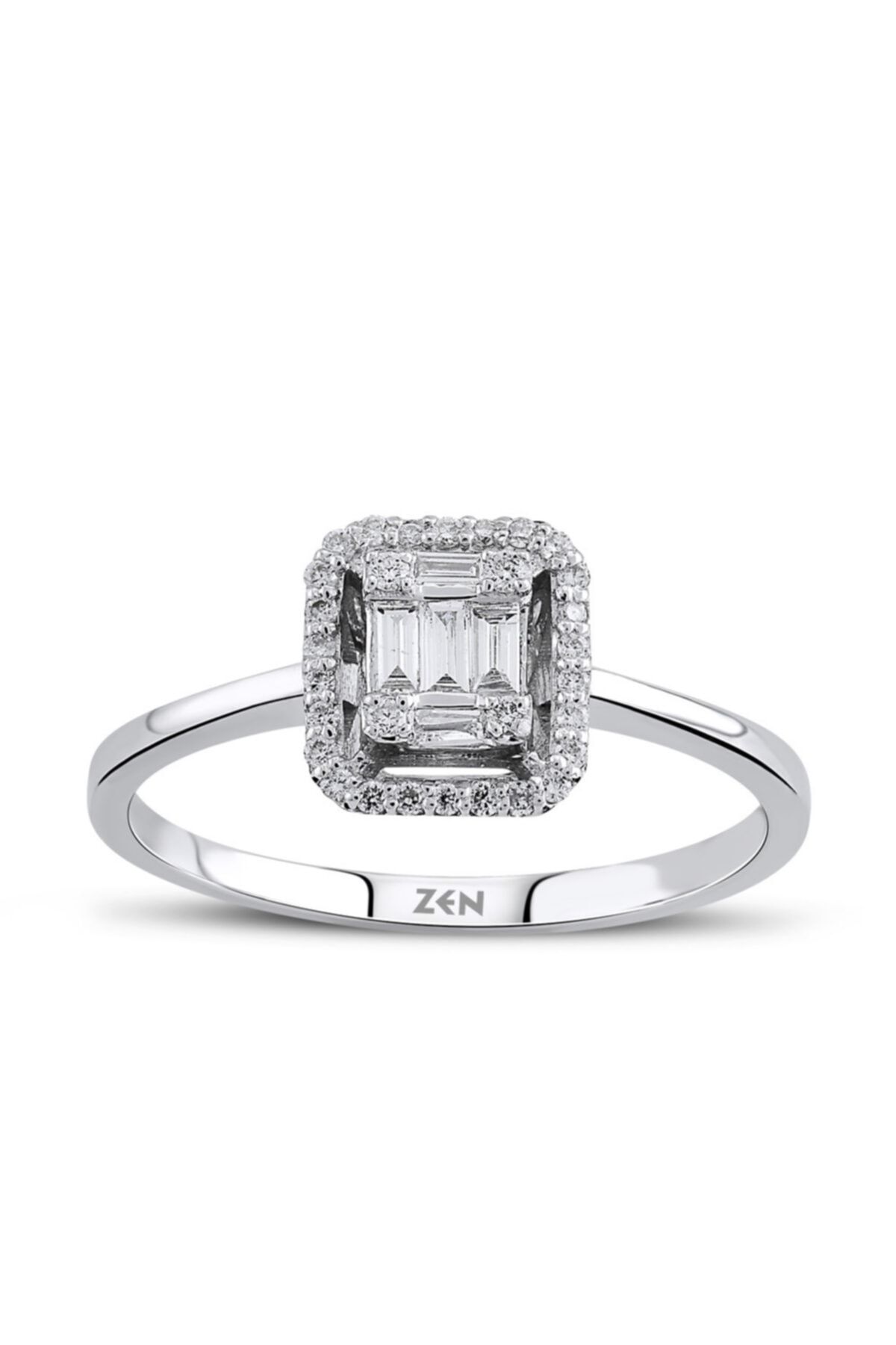 Yeniay Zen Pırlanta Baget Yüzük 0,17 Ct.