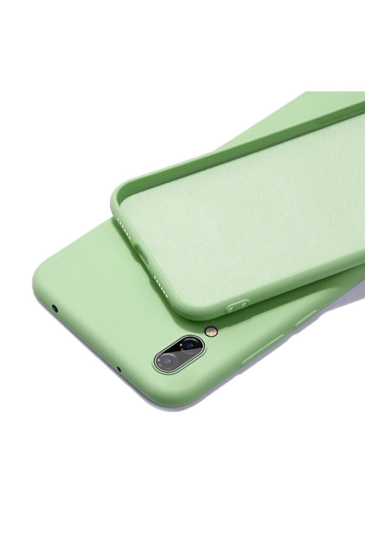HappyCase Samsung A20 / A30 Içi Kadife Lansman Silikon Kılıf Fıstık Yeşil