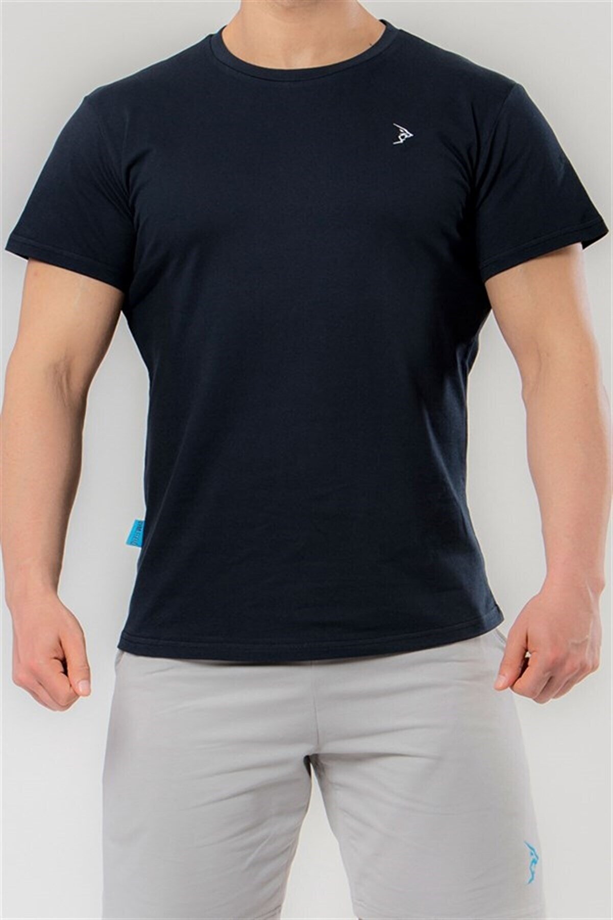 Gymlegend Erkek Koyu Lacivert Pike Kısa Kollu Basic Tişört