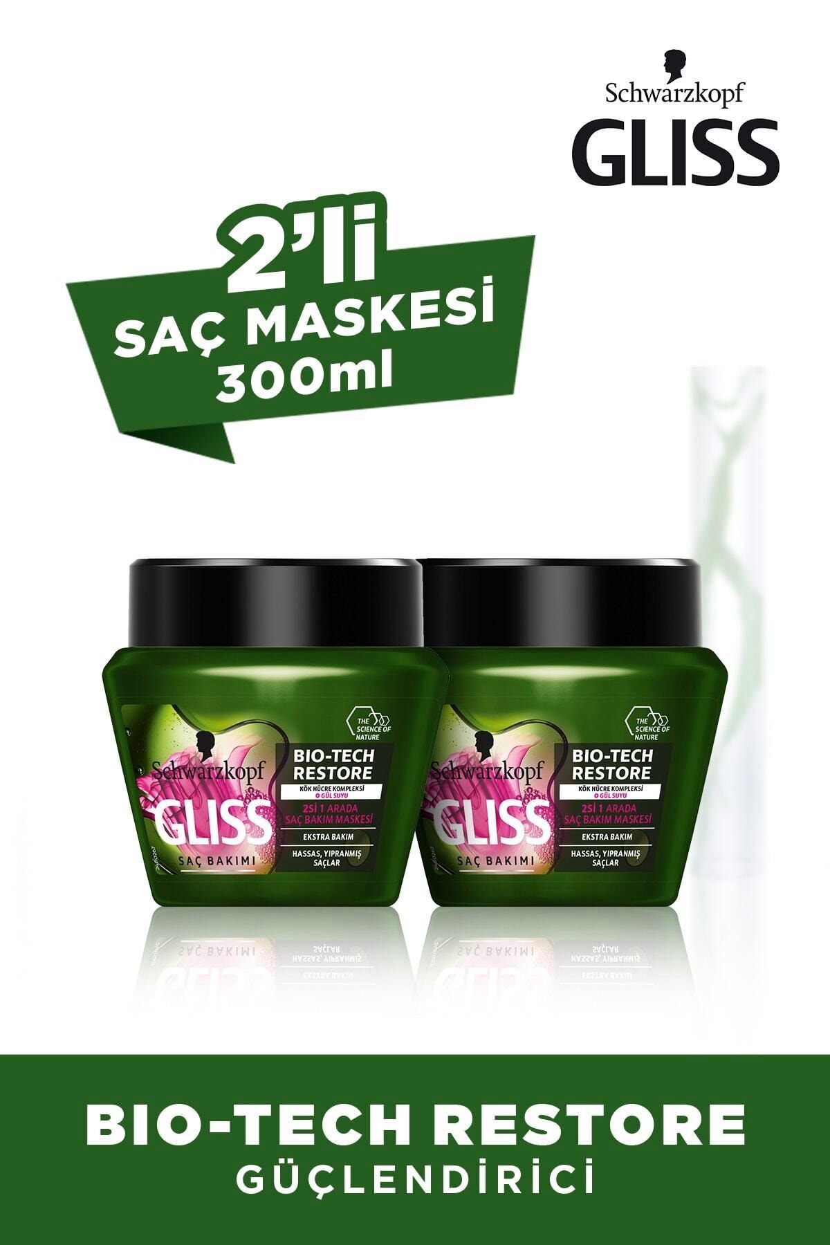 Gliss Bio-tech Güçlendirici Saç Bakım Maskesi 300 ml 2'li