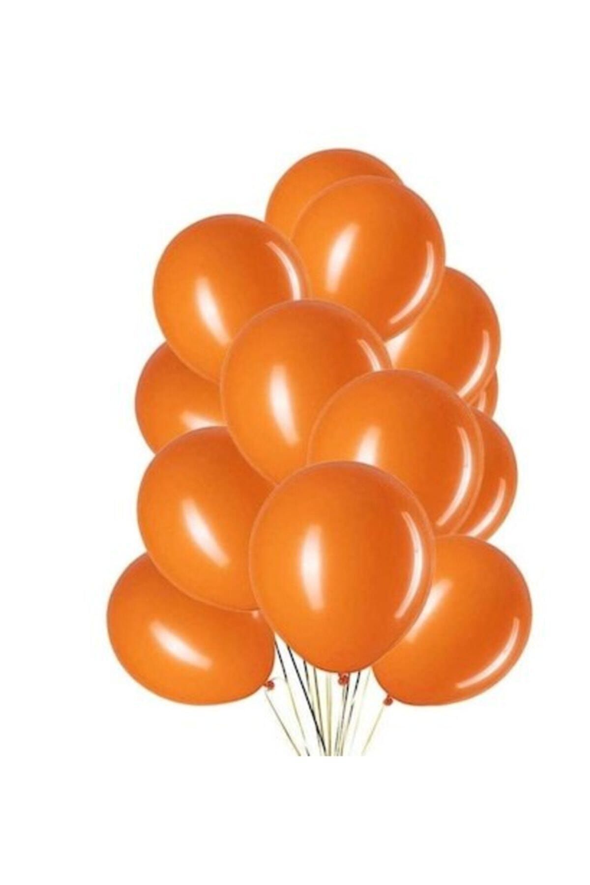 Cansüs Turuncu Metalik Balon 12 Inç. 10 Adet