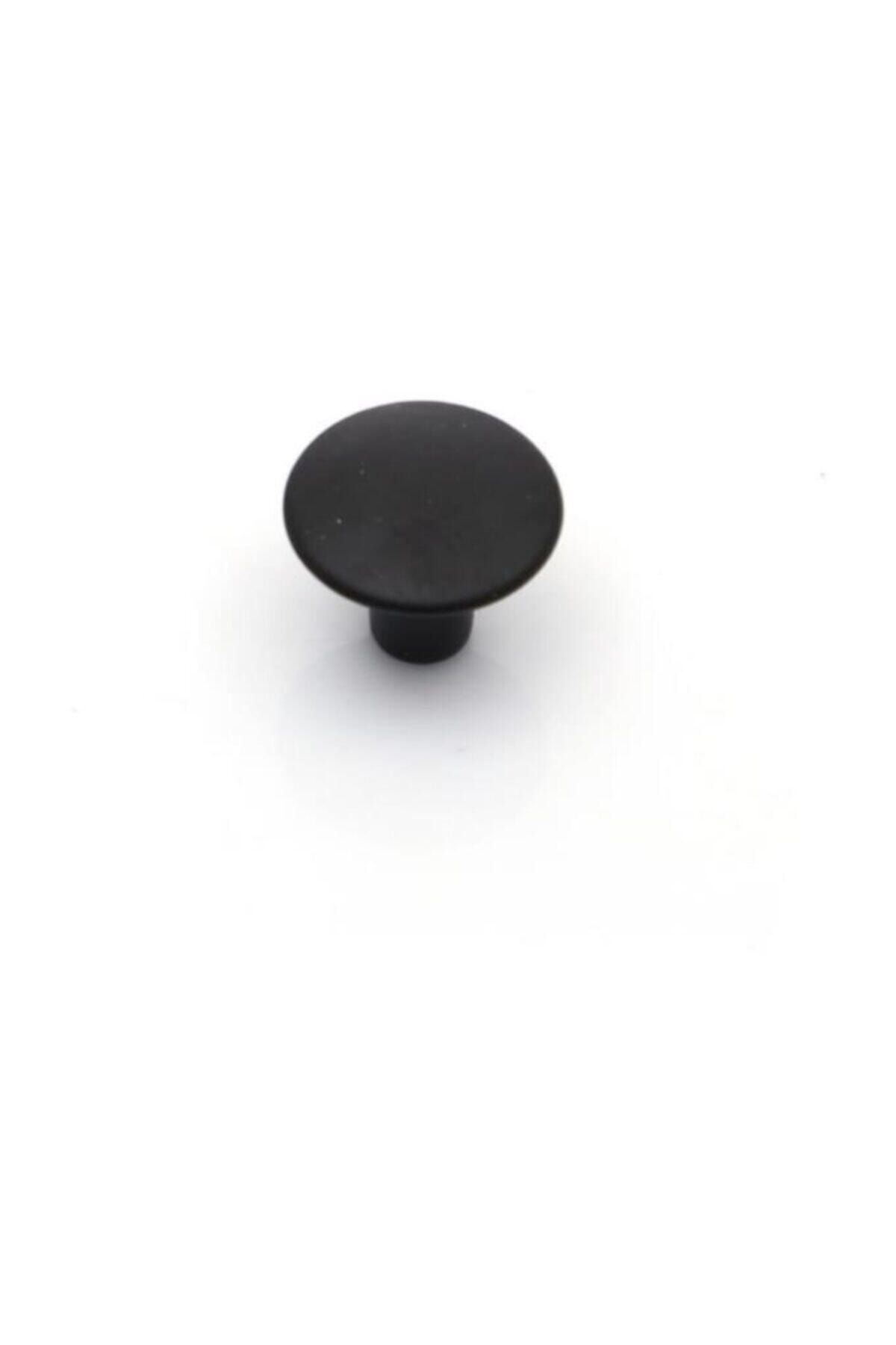 Metax Düz Mobilya Düğme Kulp 2,5 Cm Pastel Mat Siyah