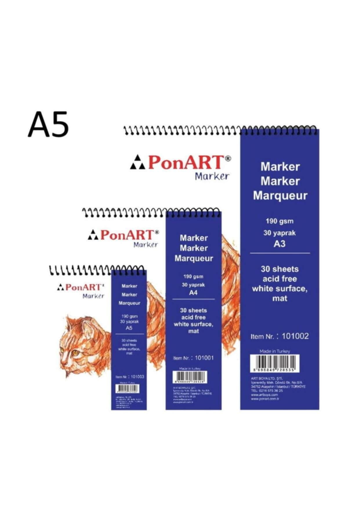 Ponart Marker Pad A5 190 gr. 30 yp.