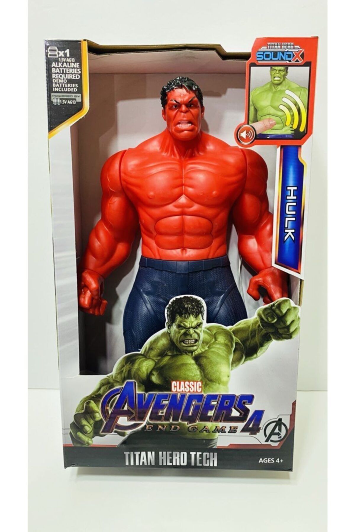 AVENGERS The Hulk Kırmızı Renk Red Hulk Işıklı Sesli Figür Kahraman Oyuncak 30 cm