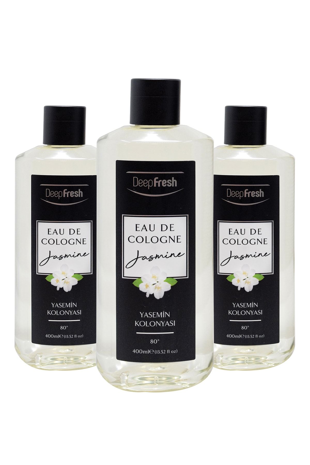 Deep Fresh Eau De Cologne 80 Derece Yasemin Kolonya 3 X 400 ml