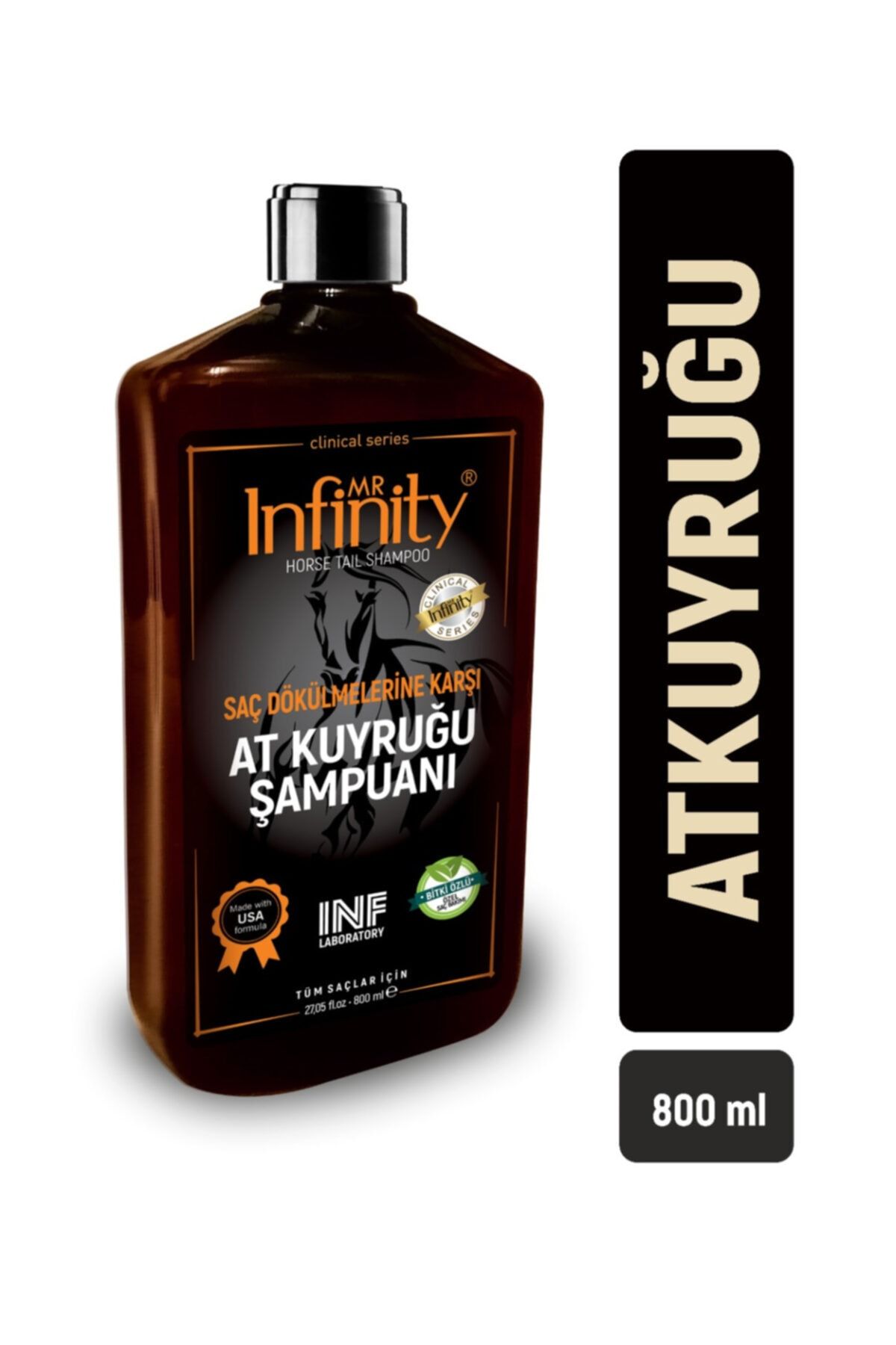 mr infinity At Kuyruğu Bitki Özlü + 24 Bitki Özel Saç Bakım Şampuanı 800ml (dökülme Karşıtı)