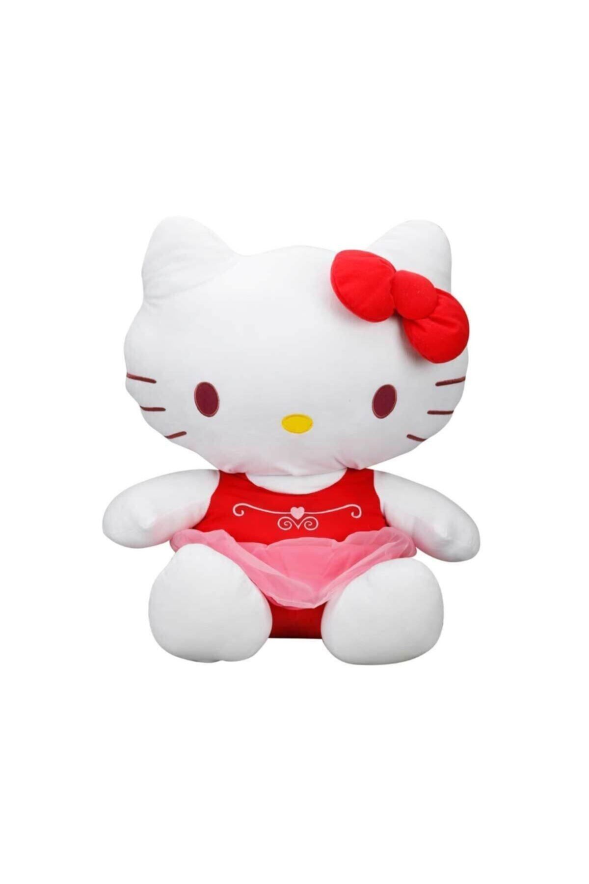 Sunman Peluş Hello Kitty Elbiseli Kurdeleli 70Cm