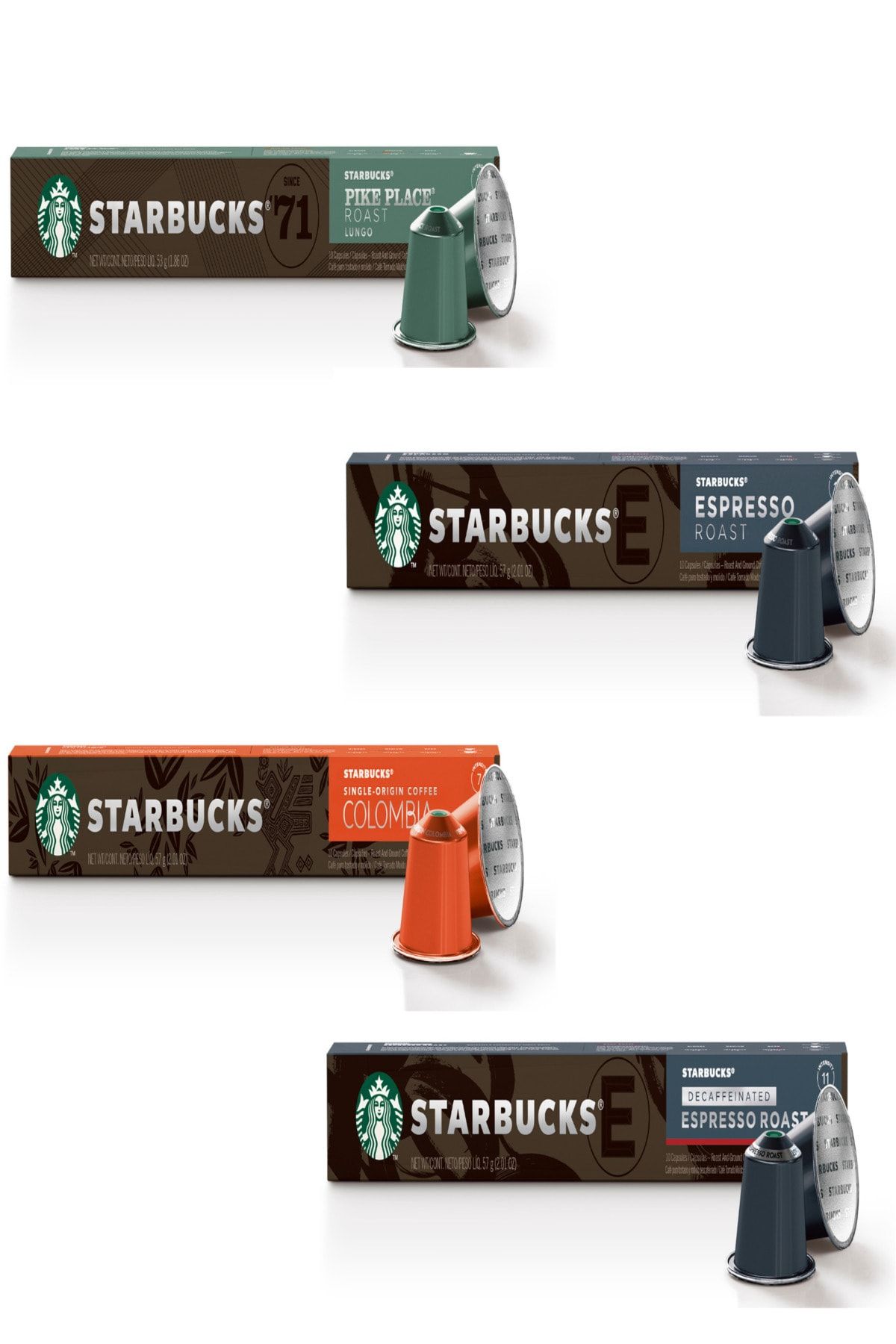 Starbucks Nespresso Uyumlu Alüminyum Kapsül Kahve Seti 4x10lu
