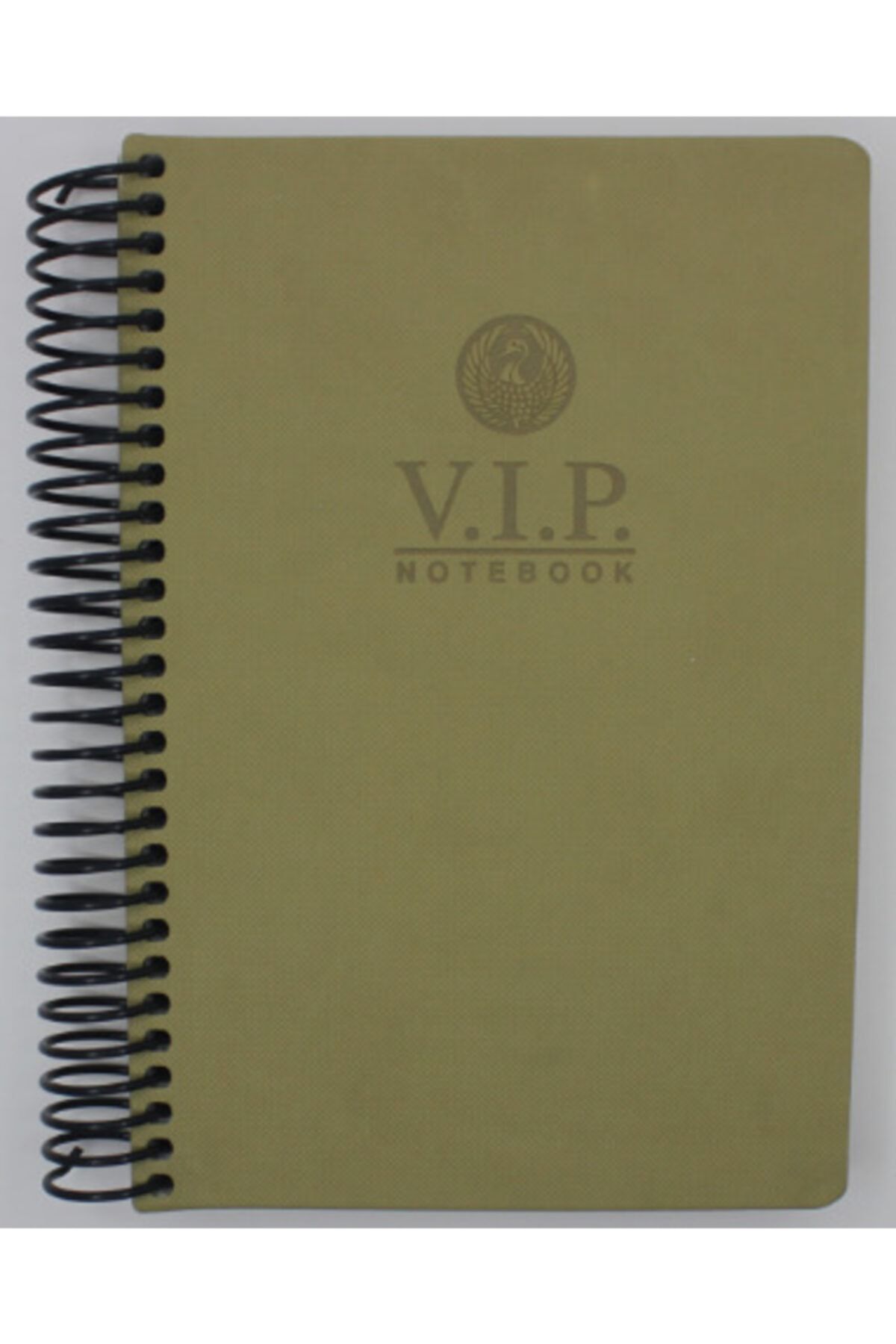 Gıpta Vip Spiralli Deri Kapak Defter 17x24 140 Yaprak Kareli Süt Kahve