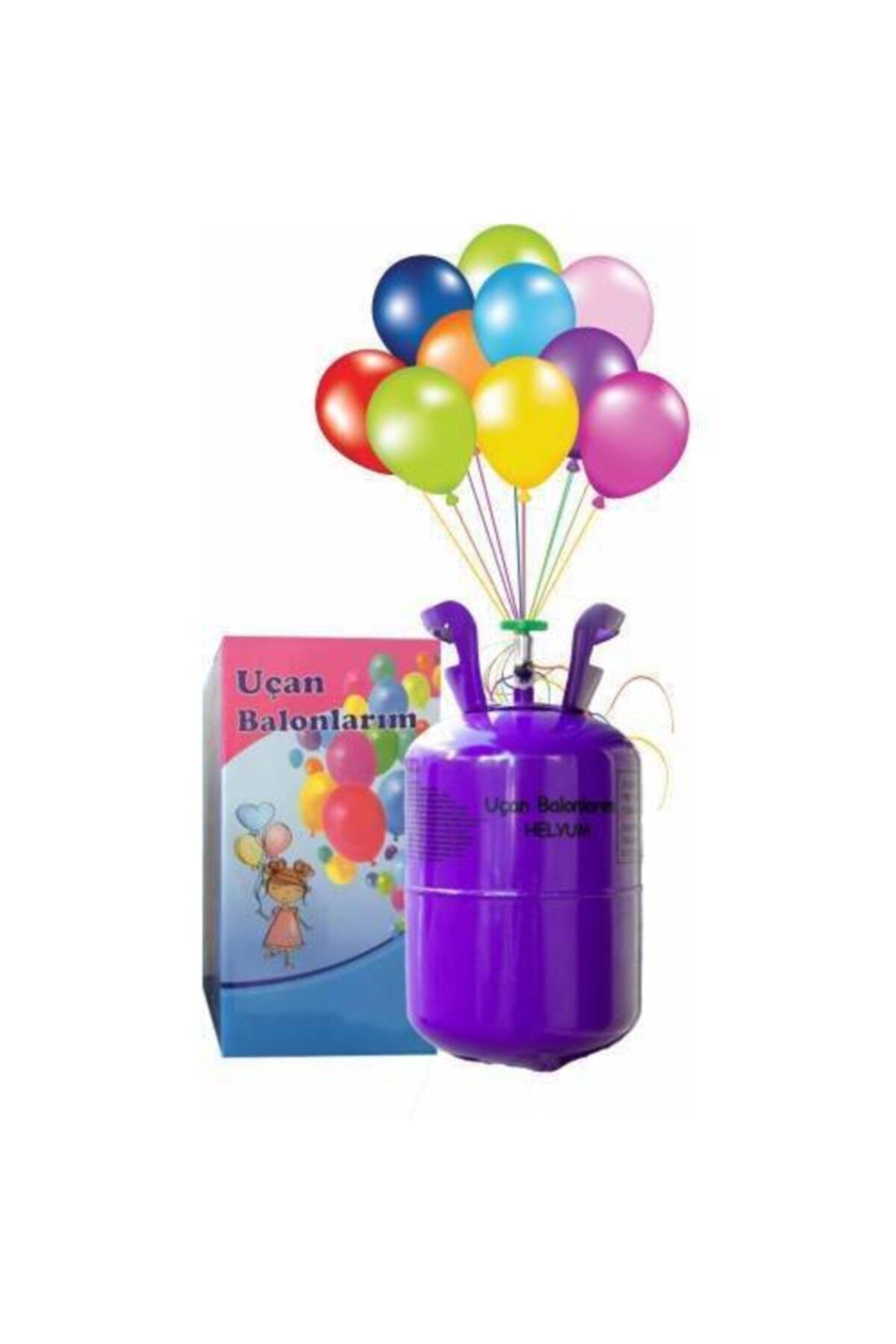 Mashotrend 7 Litre Helyum Gazı - Ses Değiştirici Uçan Balon Helyum Tüpü + 15 Balon + Ip Hediye - Kullan At Tüp