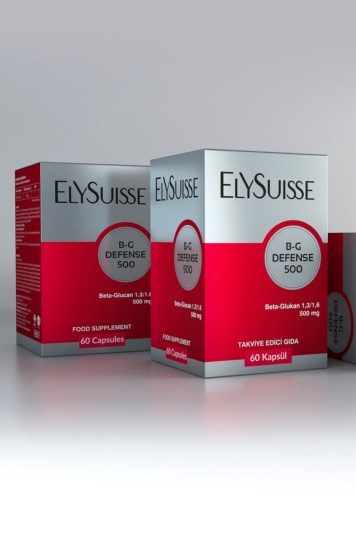 ElySuisse B-g Defense 500 - Beta-glukan 500mg Takviye Edici Gıda